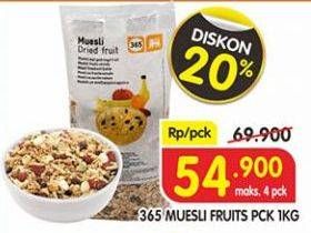 Promo Harga 365 Muesli Buah 1000 gr - Superindo