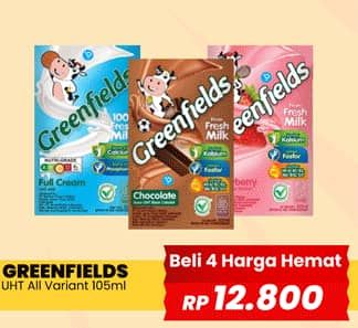 Promo Harga Greenfields UHT All Variants 105 ml - Yogya
