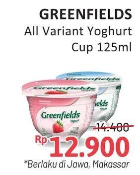 Promo Harga Greenfields Yogurt All Variants 125 gr - Alfamidi