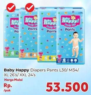 Promo Harga Baby Happy Body Fit Pants L30, M34 30 pcs - Carrefour