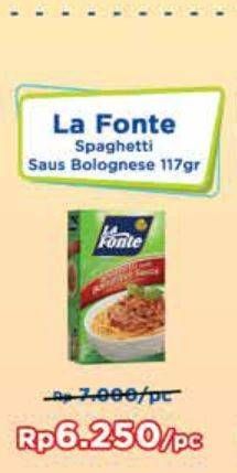 Promo Harga La Fonte Spaghetti Instant Bolognese Sauce 117 gr - Yogya