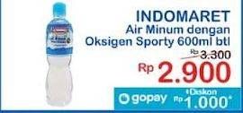 Promo Harga Indomaret Air Minum Dengan Oksigen Sporty 600 ml - Indomaret