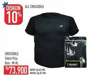 Promo Harga Crocodile T-Shirt Polos Pria  - Hypermart