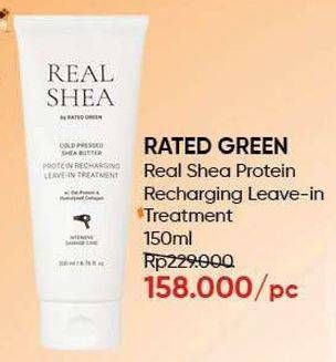 Promo Harga RATED GREEN Real Shea Protein Recharging Leave-In Treatment 150 ml - Guardian