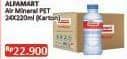 Promo Harga Alfamart Air Mineral per 24 botol 220 ml - Alfamart
