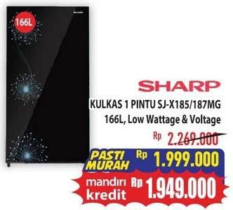 Promo Harga Sharp SJ-X185MG | Kulkas 1 Pintu/SJ-X187MG | Kulkas 1 Pintu   - Hypermart