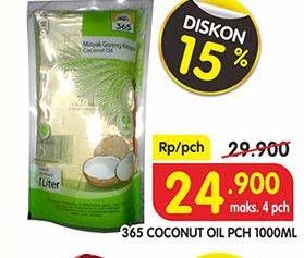 Promo Harga 365 Coconut Oil 1 ltr - Superindo