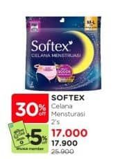 Promo Harga Softex Celana Menstruasi All Size 2 pcs - Watsons