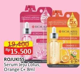 Promo Harga ROJUKISS Korean Serum Jeju Lotus Pinkish Bright, Orange C Bright Pore Care 8 ml - Alfamart
