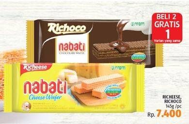 Promo Harga NABATI Wafer Chocolate, Cheese 145 gr - LotteMart