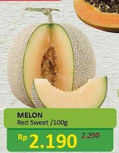 Promo Harga Melon Red Sweet per 100 gr - Alfamidi