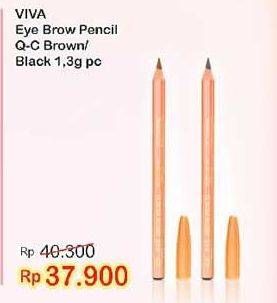 Promo Harga VIVA Eyebrow Pencil Black, Brown 1 gr - Indomaret