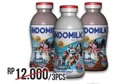 Promo Harga INDOMILK Susu Cair Botol All Variants per 3 botol 190 ml - Alfamart