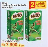 Promo Harga MILO Susu UHT per 2 pcs 190 ml - Indomaret