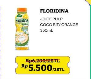 Promo Harga Floridina Juice Pulp Orange Orange, Coco 350 ml - Indomaret