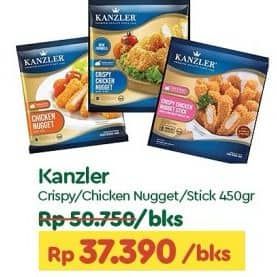 Promo Harga Kanzler Chicken Nugget Original, Crispy, Stick Crispy 450 gr - TIP TOP