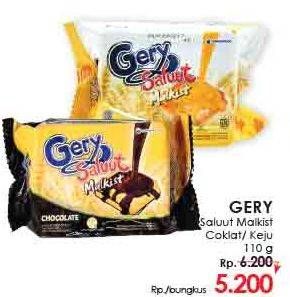 Promo Harga GERY Malkist Chocolate, Keju 110 gr - LotteMart