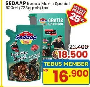 Promo Harga Sedaap Kecap Manis Kedelai Hitam Special 520 ml - Indomaret