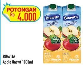Promo Harga Buavita Fresh Juice Apple 1000 ml - Hypermart