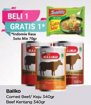 Promo Harga BALIKO Corned Beef Original, Cheese, Potato 340 gr - TIP TOP