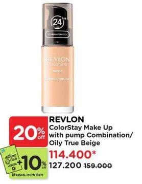 Promo Harga Revlon Colorstay Liquid Makeup For Combination/Oily True Beige 30 ml - Watsons