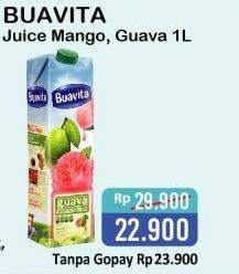 Promo Harga BUAVITA Fresh Juice Mango, Guava 1 ltr - Alfamart