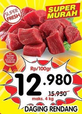 Promo Harga Daging Rendang Sapi per 100 gr - Superindo