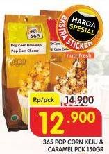 Promo Harga 365 Pop Corn Caramel, Cheese 150 gr - Superindo