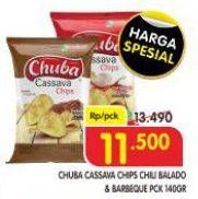 Promo Harga Chuba Cassava Chips Sambal Balado, BBQ 140 gr - Superindo