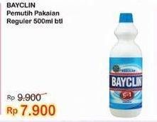 Promo Harga BAYCLIN Pemutih Pakaian Regular 500 ml - Indomaret