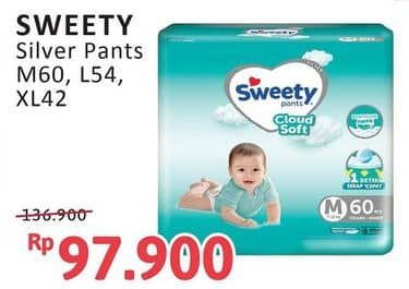 Promo Harga Sweety Silver Pants M60, L54, XL42 42 pcs - Alfamidi