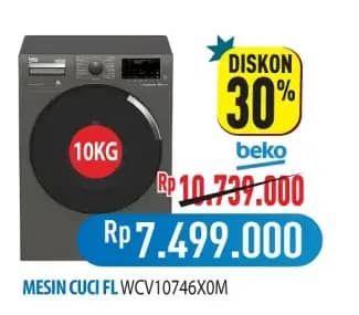 Promo Harga Beko WCV 10746 X0M Mesin Cuci Front Load  - Hypermart