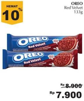 Promo Harga OREO Biskuit Sandwich Red Velvet 133 gr - Giant