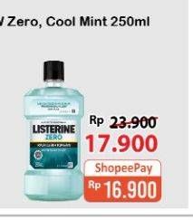 Promo Harga LISTERINE Mouthwash Antiseptic Cool Mint 250 ml - Alfamart