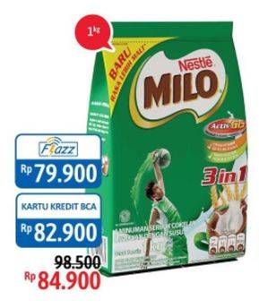 Promo Harga MILO ActivGo 3in1 1 kg - Alfamidi