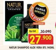 Promo Harga NATUR Shampoo Aloe Vera 140 ml - Superindo