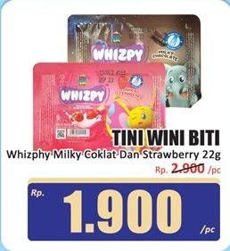 Promo Harga Tini Wini Biti Whizpy Juicy Strawberry, Milky Chocolate 22 gr - Hari Hari