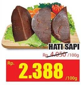 Promo Harga Beef Liver (Hati Sapi) per 100 gr - Hari Hari