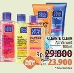 Promo Harga CLEAN & CLEAR Skincare All Variants 100 ml - LotteMart