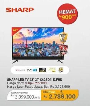 Promo Harga Sharp 2T-C42BD1i | LED TV 42"  - Carrefour