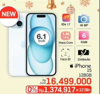 Promo Harga Apple iPhone 15  - LotteMart