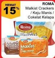 Promo Harga ROMA Malkist Keju Manis, Cokelat Kelapa, Crackers  - Giant