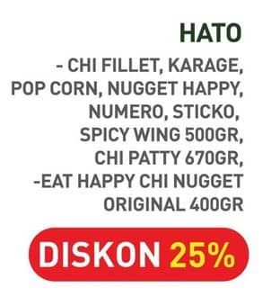 Promo Harga Hato Nugget/Karage/Chicken Fillet/Pop Corn/Chicken Patty/Eat Happy Nugget  - Hypermart
