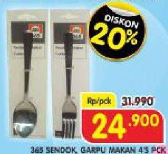 Promo Harga 365 Sendok & Garpu Makan 4 pcs - Superindo