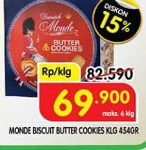 Promo Harga Monde Butter Cookies 454 gr - Superindo