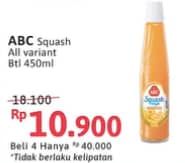 Promo Harga ABC Syrup Squash Delight All Variants 460 ml - Alfamidi