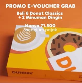 Promo Harga Promo E-Voucher Grab  - Dunkin Donuts