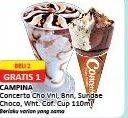 Promo Harga CAMPINA Concerto Choco Vanilla, Choco Banana/ Sundae Choco, White Coffee 110 mL  - Alfamart