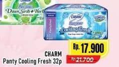 Promo Harga Charm Pantyliner Cooling Fresh Long Wide, Slim 32 pcs - Alfamart