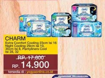 Promo Harga Charm Extra Comfort Cooling Fresh/Night Cooling/Pantyliners   - Yogya